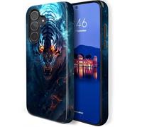 HQUSZPT Compatible for Samsung Galaxy A17 Case,Two Layer Protection Heavy Duty Cover,Compatible for Samsung Galaxy A17 Phone Case,A Fierce White Tiger