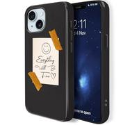 HQUSZPT Magnetic Phone Case Compatible for iPhone 16 Plus 5G,Compatible with Magsafe,Two Layer Protection Heavy Duty Cover,Inspirational Everything Will Be Fine Heart