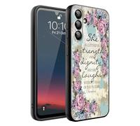 HQUSZPT Phone Case Compatiable for Samsung Galaxy A37 5G,Slim Shockproof Protective Cover for Man Women Girl Boy Children,Bible Verse Quote Proverbs 31:25,Flowers