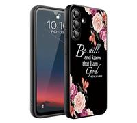 HQUSZPT Phone Case Compatiable for Samsung Galaxy S26 5G,Slim Shockproof Protective Cover for Man Women Girl Boy Children,Be Still Know That I AM God,Pony Flowers