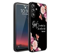 HQUSZPT Phone Case Compatiable for Samsung Galaxy S26 5G,Slim Shockproof Protective Cover for Man Women Girl Boy Children,God is Within Her,Psalm 46:5,Pony Flowers