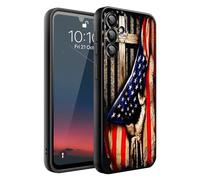 HQUSZPT Phone Case Compatiable for Samsung Galaxy S26 Plus 5G,Slim Shockproof Protective Cover for Man Women Girl Boy Children,Wooden Cross Power American Flag