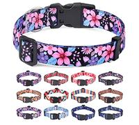 HQYDDMI Dog Collar for Small Dogs Cats, Soft Comfy Pet Collar for Small Medium Large Dogs, Floral Pattern for Boy Girl Puppy Dogs Cats(Floral A,XS)