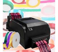 HQYMXYGEUR Digital Ribbon Printer,Ribbon Printer with Ribbon Holder,Stamping Printing Machine,Supports 50+ Languages,Print width optional,Speed 150mm/S(One Color FourRow)