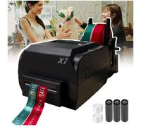 HQYMXYGEUR Satin Ribbon Printing Machine Digital Ribbon Printer,Label Printer Foil Stamping Printing Machine for Gi-ft Wrapping and Christmas Party(DoubleRow)