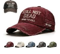 Hqyxanthic Still Not Dead Cap, Still Not Dead Cap Hard to Kill Hat, Adjustable Distressed Multicolour Vintage Caps Dad Hat (C.)
