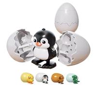Hqyxanthic Wind-Up Animal Hatching Surprise Egg, Dinosaur Egg Hatch, 2026 Easter’s Latest Gift, Easter Eggs That Pop Open To Walking Dinosaurs, Penguin, Duck, Capybara, For Easters (C.)