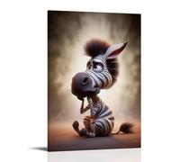 HQYXMSLL Animal with Zebra Striped Clothes Sitting in Dusty Floor Decorative Modern Mural - Wall Art Hanging Poster 08x12inch(20x30cm)