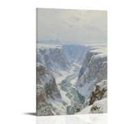 HQYXMSLL Deep Canyon Scenic Winter Frost Decorative Modern Mural - Wall Art Hanging Poster 12x18inch(30x45cm)