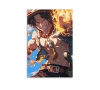 HQYXMSLL One Piece Ace's Flame Power Decorative Modern Mural - Wall Art Hanging Poster 12x18inch(30x45cm)