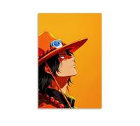 HQYXMSLL One Piece Ace's Orange Hat Silhouette Decorative Modern Mural - Wall Art Hanging Poster 08x12inch(20x30cm)