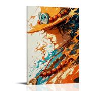 HQYXMSLL One Piece Ace's Orange - Ink Rhapsody Decorative Modern Mural - Wall Art Hanging Poster 12x18inch(30x45cm)