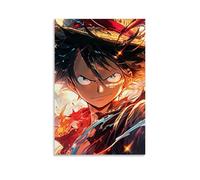 HQYXMSLL One Piece Luffy's Flame - Light Voyage Decorative Modern Mural - Wall Art Hanging Poster 16x24inch(40x60cm)