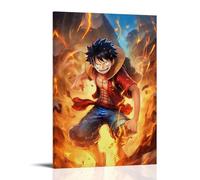 HQYXMSLL One Piece Luffy's Flame - Realm Rhapsody Decorative Modern Mural - Wall Art Hanging Poster 20x30inch(50x75cm)
