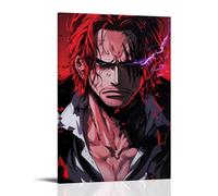 HQYXMSLL One Piece Red - Haired Shanks' Purple Lightning Eye Decorative Modern Mural - Wall Art Hanging Poster 24x36inch(60x90cm)
