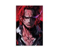 HQYXMSLL One Piece Red - Haired Shanks' Purple Lightning Eye Decorative Modern Mural - Wall Art Hanging Poster 12x18inch(30x45cm)