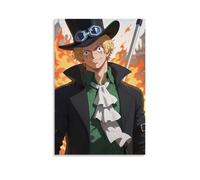 HQYXMSLL One Piece Sabo's Flame Trench Coat Decorative Modern Mural - Wall Art Hanging Poster 08x12inch(20x30cm)