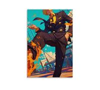 HQYXMSLL One Piece Sanji's Flame Suit Stance Decorative Modern Mural - Wall Art Hanging Poster 16x24inch(40x60cm)