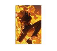HQYXMSLL One Piece Sanji's Sky - Burning Kick Decorative Modern Mural - Wall Art Hanging Poster 16x24inch(40x60cm)