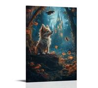 HQYXMSLL Pet Poster Magic, Enchanted Forest Furry Tales Decorative Modern Mural - Wall Art Hanging Poster 16x24inch(40x60cm)