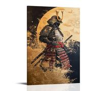 HQYXMSLL Samurai- Golden Tempest - Armor Against Times Tide Decorative Modern Mural - Wall Art Hanging Poster 08x12inch(20x30cm)
