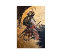 HQYXMSLL Samurai- Golden Tempest - Armor Against Times Tide Decorative Modern Mural - Wall Art Hanging Poster 20x30inch(50x75cm)