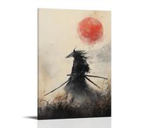 HQYXMSLL Samurai- Whispering Blades of The Edo Dawn Decorative Modern Mural - Wall Art Hanging Poster 24x36inch(60x90cm)