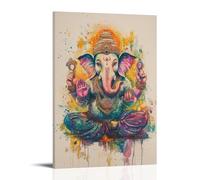 HQYXMSLL Soft Watercolor Ganesha Print for Positive Energy And Calm Interiors Decorative Modern Mural - Wall Art Hanging Poster 16x24inch(40x60cm)