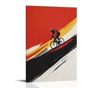HQYXMSLL Sports Poster - Cycling- The Race Against Time (Minimalist Design) Decorative Modern Mural - Wall Art Hanging Poster 08x12inch(20x30cm)