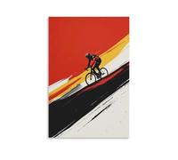 HQYXMSLL Sports Poster - Cycling- The Race Against Time (Minimalist Design) Decorative Modern Mural - Wall Art Hanging Poster 08x12inch(20x30cm)