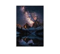 HQYXMSLL Starry Night- Whispers of The Milky Way Decorative Modern Mural - Wall Art Hanging Poster 16x24inch(40x60cm)