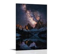 HQYXMSLL Starry Night- Whispers of The Milky Way Decorative Modern Mural - Wall Art Hanging Poster 16x24inch(40x60cm)