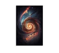 HQYXMSLL Starry Sky And Nebula with Small Stars Photograph Print Decorative Modern Mural - Wall Art Hanging Poster 12x18inch(30x45cm)