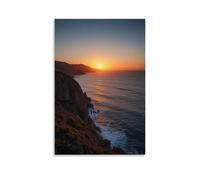 HQYXMSLL Sunrise from The Cliff Edge Perspective Decorative Modern Mural - Wall Art Hanging Poster 08x12inch(20x30cm)