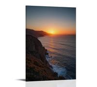 HQYXMSLL Sunrise from The Cliff Edge Perspective Decorative Modern Mural - Wall Art Hanging Poster 12x18inch(30x45cm)