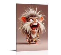 HQYXMSLL The Animal Is A Hissing, Teeth-bared, Bristling Monkey Decorative Modern Mural - Wall Art Hanging Poster 20x30inch(50x75cm)