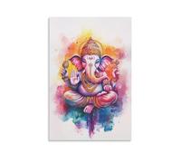 HQYXMSLL Watercolor Ganesha Poster for Positive Energy And Meditation Decor Decorative Modern Mural - Wall Art Hanging Poster 24x36inch(60x90cm)