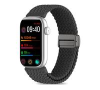 HQzon 16mm Nylon Band Compatible with FITVII HM08/MorePro HM08, Magnetic Buckle Braided Strap Compatible with FITVII Amzhero-Runfit D26/KALINCO, Black
