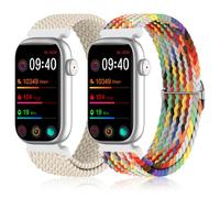 HQzon 2 Pack Stretchy 16mm Braided Nylon Bands Compatible with FITVII HM08/MorePro HM08/Amzhero-Runfit D26/KALINCO Slim Fitness Tracker