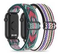 HQzon 2 Pack Stretchy 16mm Nylon Bands Compatible with FITVII HM08/MorePro HM08/Amzhero-Runfit D26/KALINCO Slim Fitness Tracker