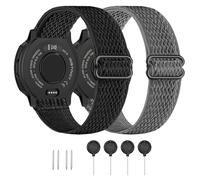 HQzon 22mm Elastic Nylon Band Compatible with Garmin Instinct 1/2/3 45mm Solar,Soft Breathable Sport Replacement Strap for Fenix 8 47mm/Instinct Esports/Tactical(2 pack)