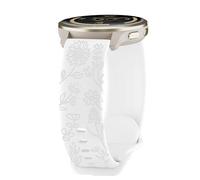 HQzon 22mm Watch Band Compatible with Garmin Vivoactive 4/Venu 3/Venu 2, Sunflower Print Watch Band Compatible with Forerunner 265/965/255/955/745 for Women
