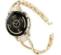 HQzon Watch Bands Compatible with Garmin Venu 3S/Venu 4 41mm/ Venu 2S/Vivoactive 4S/Vivomove 3S, 18mm Bling Diamond Alloy Bracelet Strap Jewelry Wristband for Women
