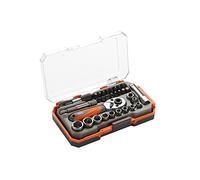 HR 192401 HR High Resistance 31-Piece Socket Wrench Set 1/4 Inch Drive with Plastic Case