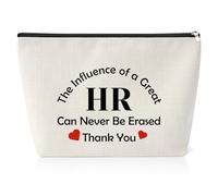HR Appreciation Gift for Women 25X17CM Makeup Bag Thank You Gift for HR Human Resources Travel Cosmetic Bag Gifts for HR Director Manager Coworker Christmas Birthday Retirement Gifts