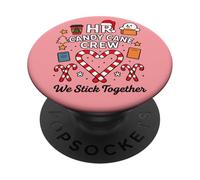HR Human Resources Candy Cane Crew We Stick Together Xmas PopSockets Adhesive PopGrip