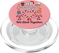 HR Human Resources Candy Cane Crew We Stick Together Xmas PopSockets PopGrip for MagSafe