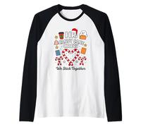 HR Human Resources Candy Cane Crew We Stick Together Xmas Raglan Baseball Tee
