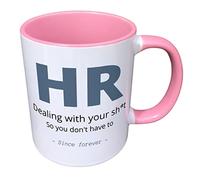 HR Manager Career Mug - Co-Worker Cup for Business Admin Graduate (Yellow)