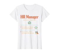 HR Manager Human Resources Leadership Definition Career Value Graphic T-Shirt, Women, White, S